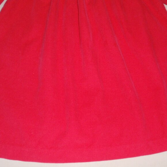 Zuccini Kids Red Chrismas Holly Embroidery Corduroy Dress Long Sleeves 4t 4 - Picture 7 of 13